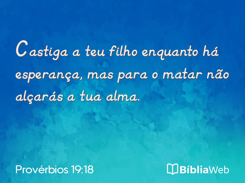 Provérbios 19:18 em imagem para compartilhar