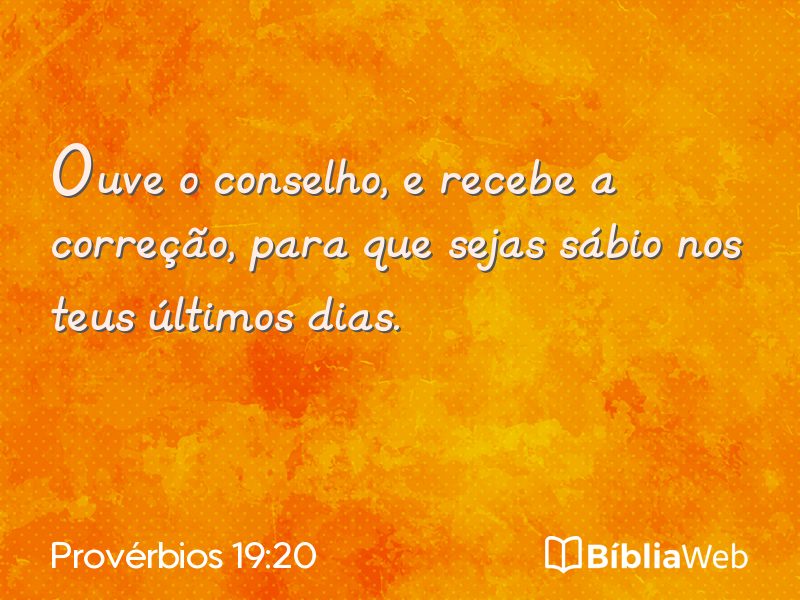 Provérbios 19:20 em imagem para compartilhar