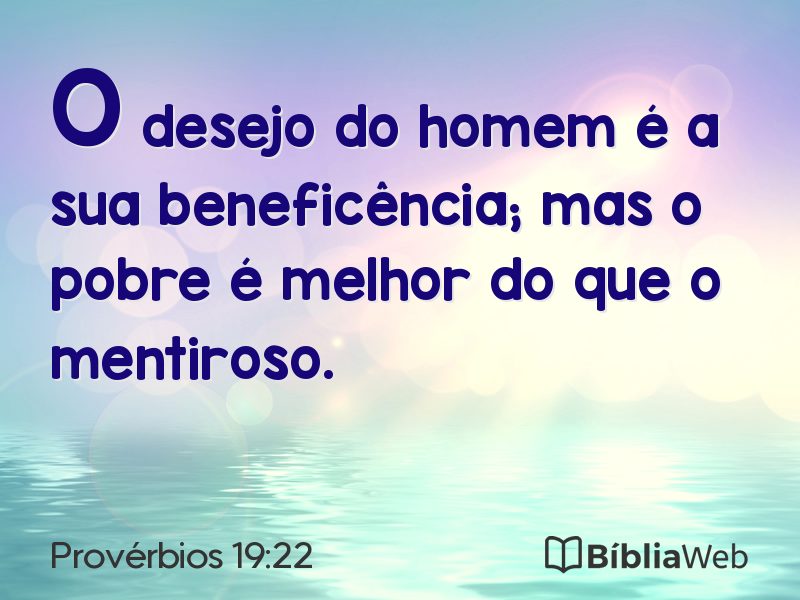 Provérbios 19:22 em imagem para compartilhar
