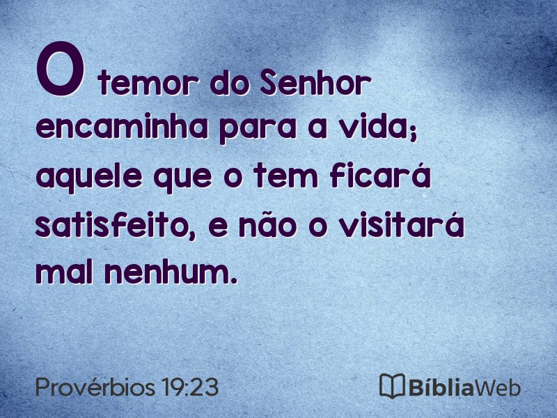 Provérbios 19:23 em imagem para compartilhar