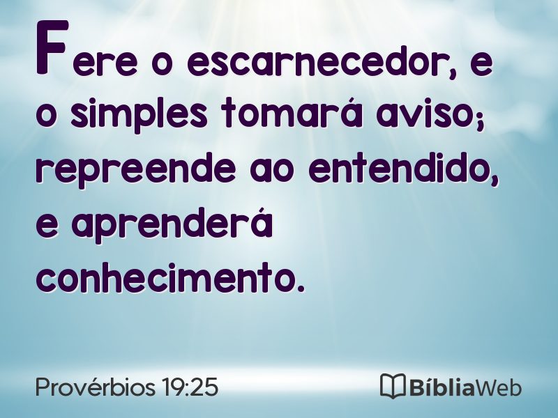 Provérbios 19:25 em imagem para compartilhar