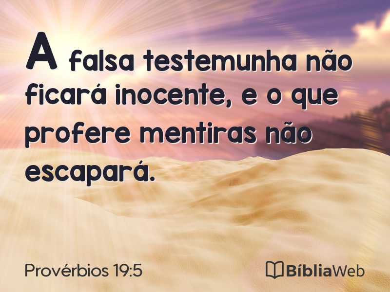 Provérbios 19:5 em imagem para compartilhar