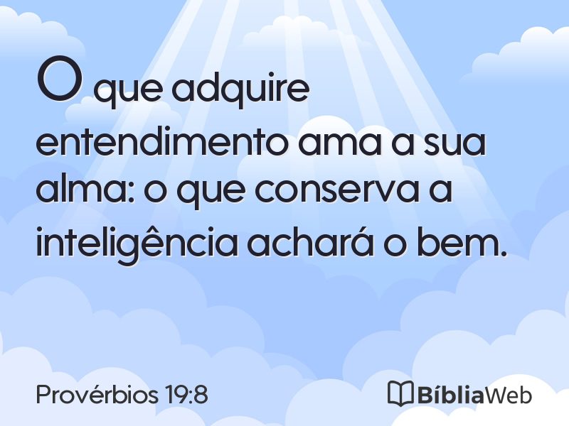 Provérbios 19:8 em imagem para compartilhar