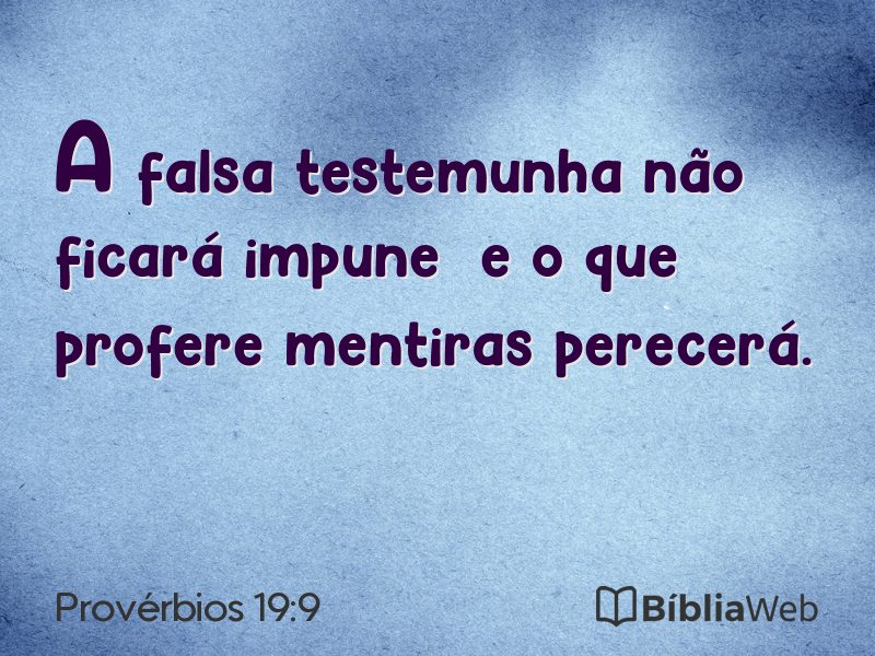 Provérbios 19:9 em imagem para compartilhar