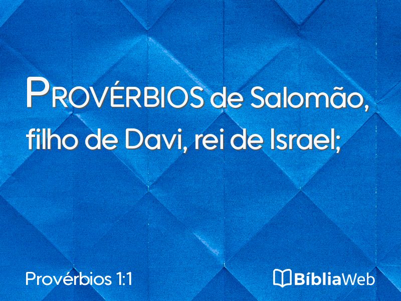 Provérbios 1:1 em imagem para compartilhar