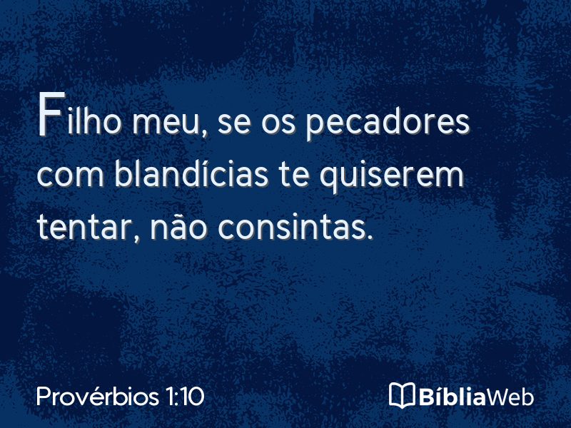 Provérbios 1:10 em imagem para compartilhar