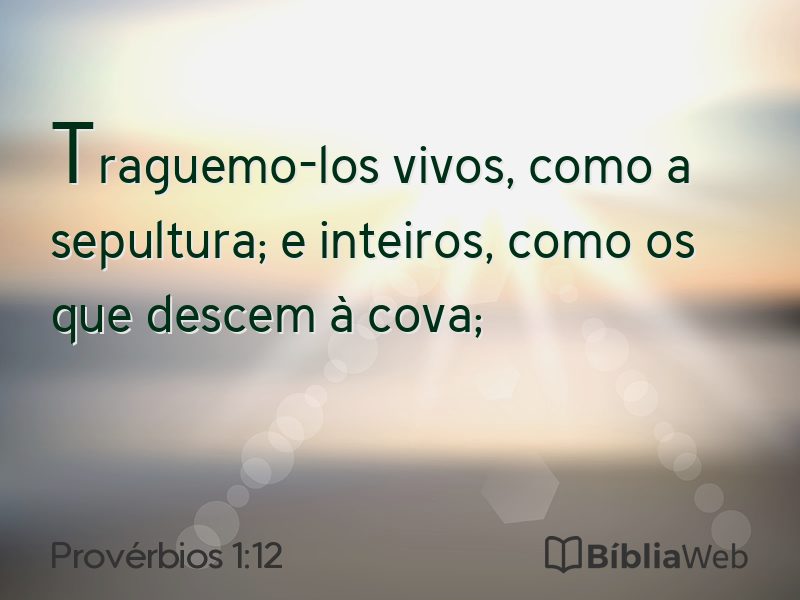 Provérbios 1:12 em imagem para compartilhar