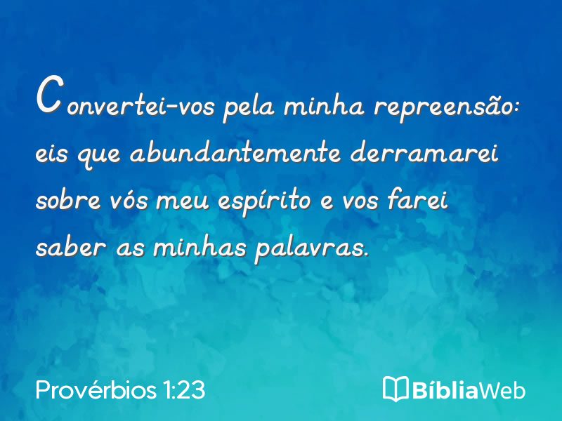 Provérbios 1:23 em imagem para compartilhar