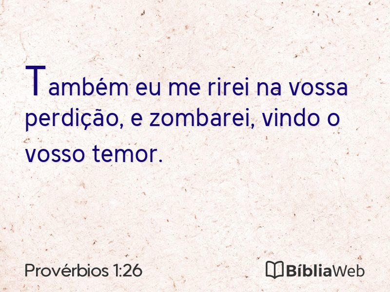 Provérbios 1:26 em imagem para compartilhar