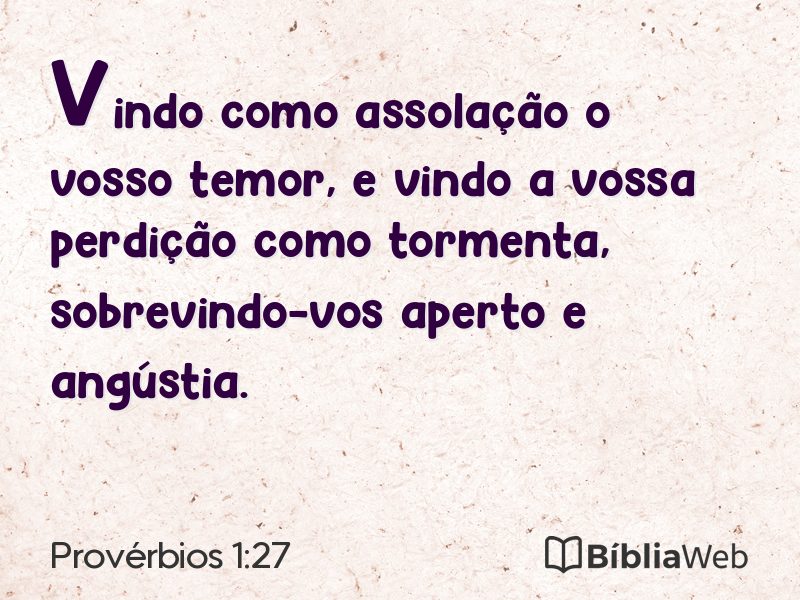 Provérbios 1:27 em imagem para compartilhar