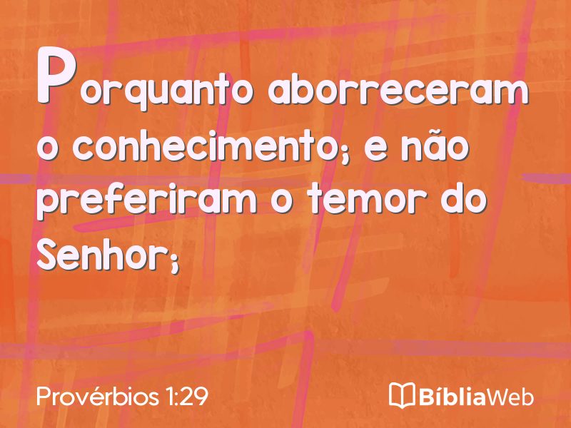 Provérbios 1:29 em imagem para compartilhar