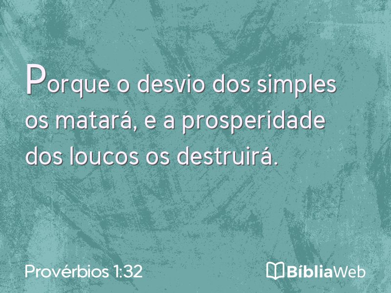Provérbios 1:32 em imagem para compartilhar