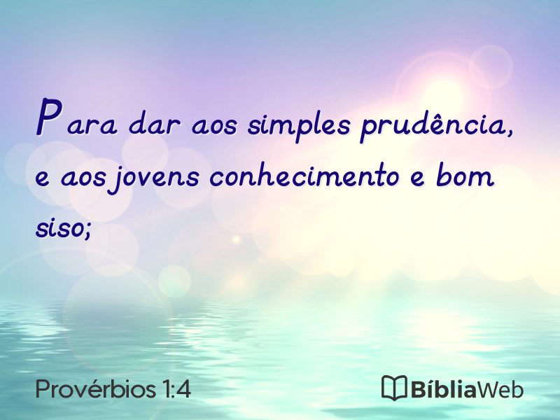Provérbios 1:4 em imagem para compartilhar