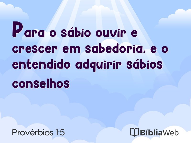 Provérbios 1:5 em imagem para compartilhar