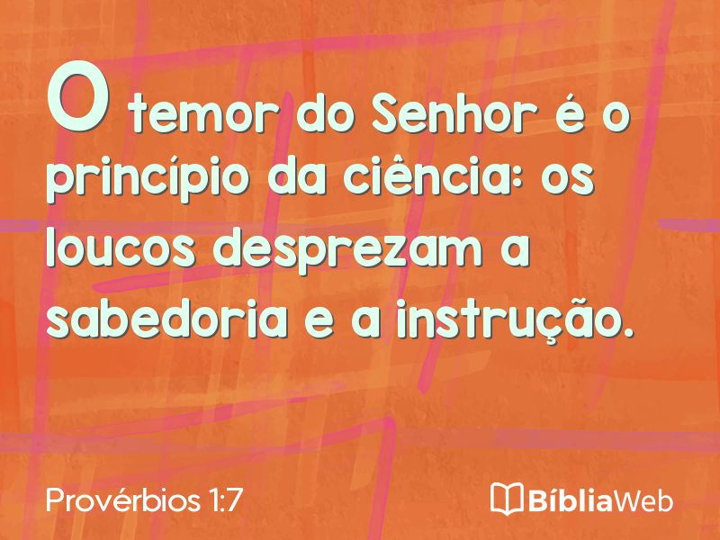 Provérbios 1:7 em imagem para compartilhar