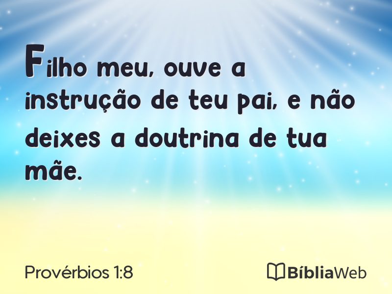 Provérbios 1:8 em imagem para compartilhar