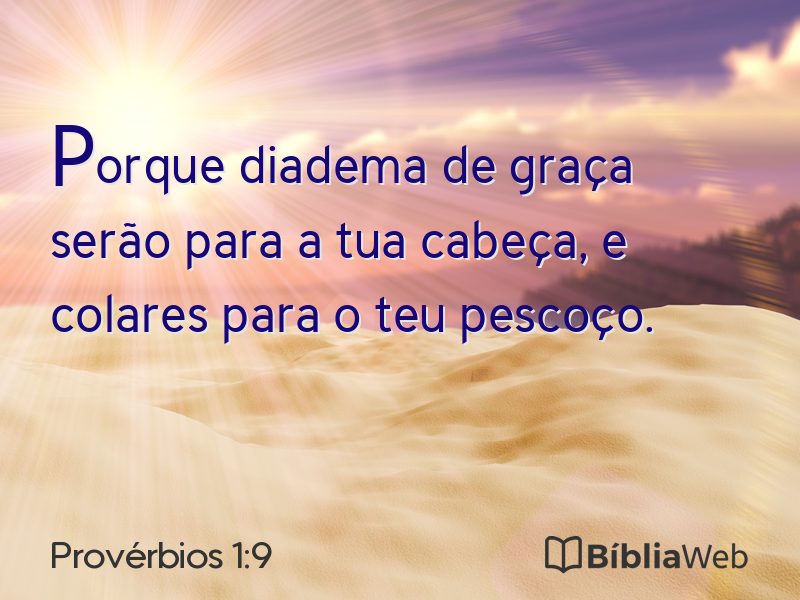 Provérbios 1:9 em imagem para compartilhar
