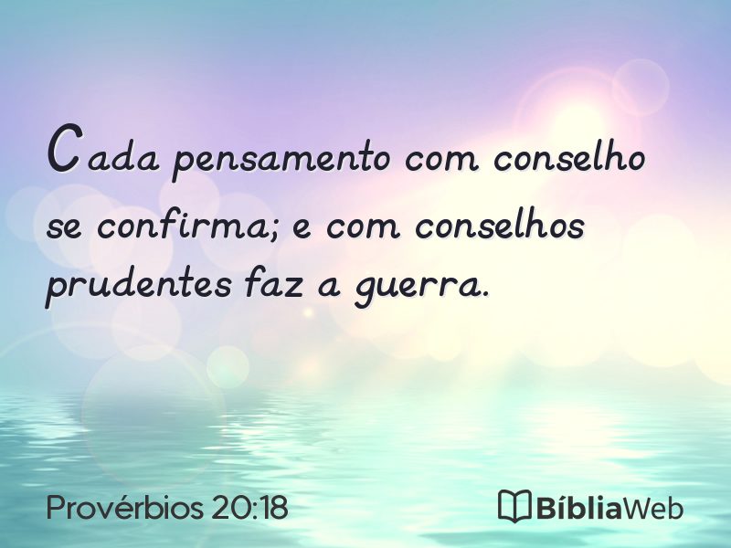 Provérbios 20:18 em imagem para compartilhar