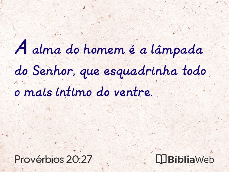 Provérbios 20:27 em imagem para compartilhar