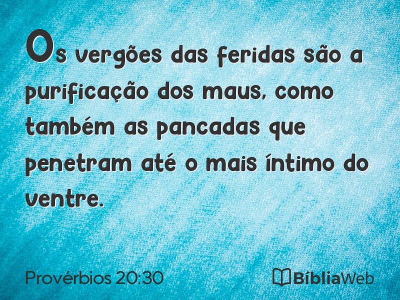 Provérbios 20:30 em imagem para compartilhar