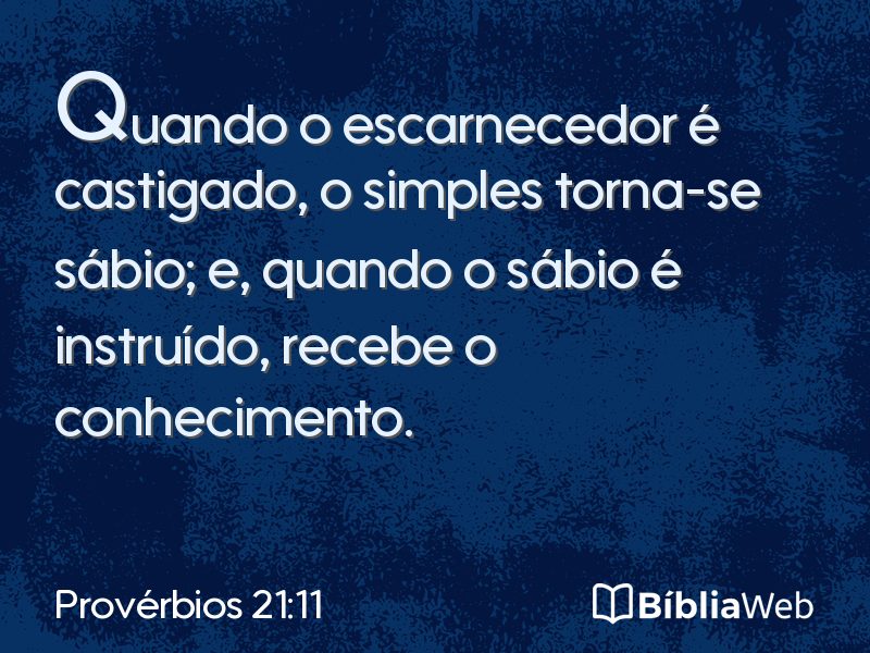 Provérbios 21:11 em imagem para compartilhar