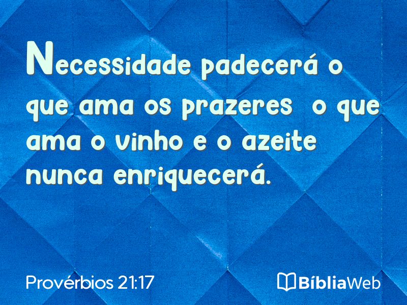 Provérbios 21:17 em imagem para compartilhar