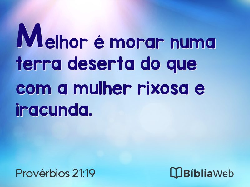 Provérbios 21:19 em imagem para compartilhar