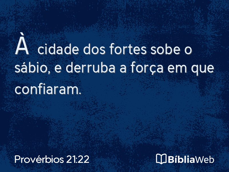 Provérbios 21:22 em imagem para compartilhar