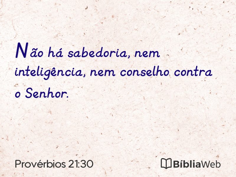 Provérbios 21:30 em imagem para compartilhar