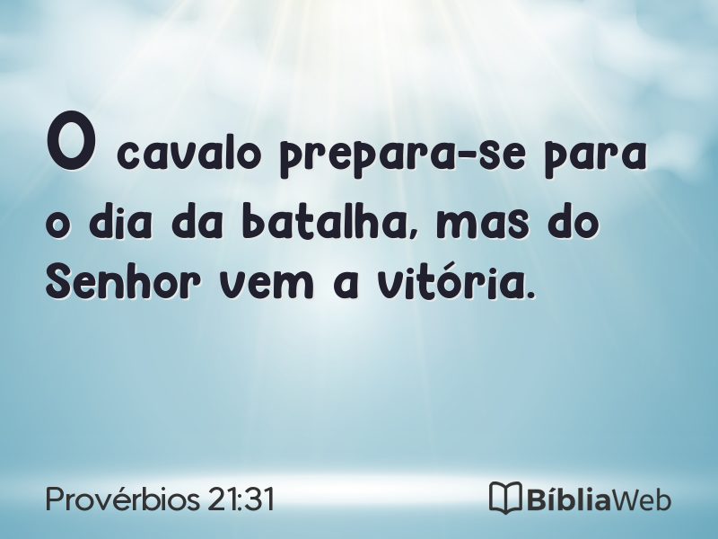 Provérbios 21:31 em imagem para compartilhar