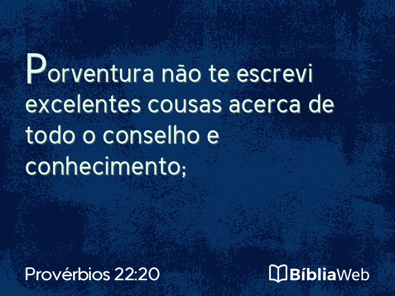Provérbios 22:20 em imagem para compartilhar