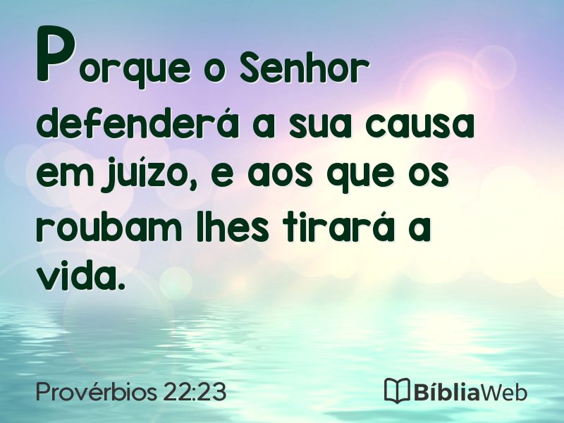 Provérbios 22:23 em imagem para compartilhar