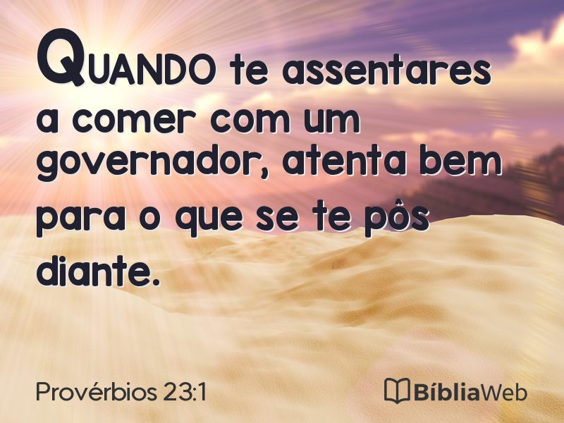 Provérbios 23:1 em imagem para compartilhar