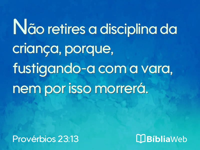 Provérbios 23:13 em imagem para compartilhar