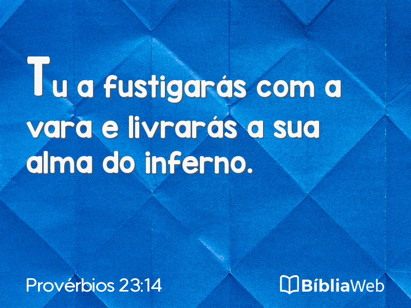 Provérbios 23:14 em imagem para compartilhar