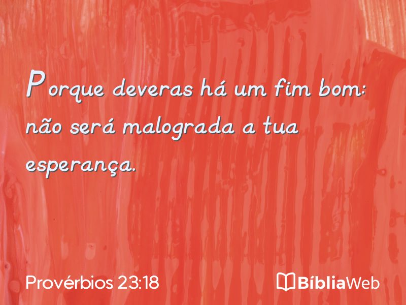 Provérbios 23:18 em imagem para compartilhar