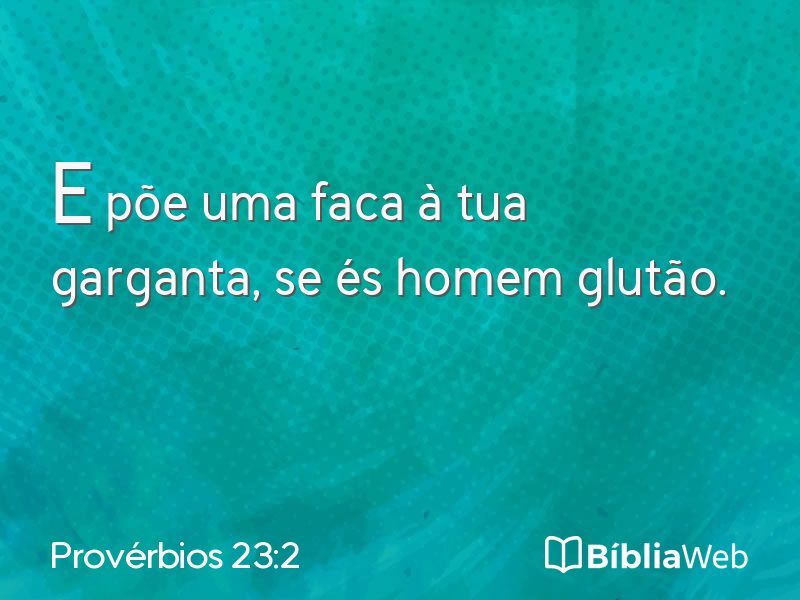 Provérbios 23:2 em imagem para compartilhar