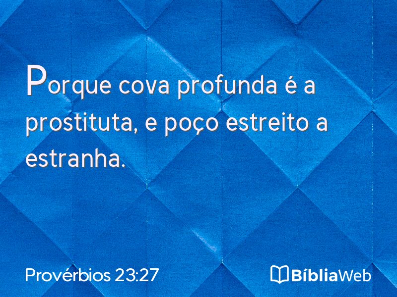 Provérbios 23:27 em imagem para compartilhar
