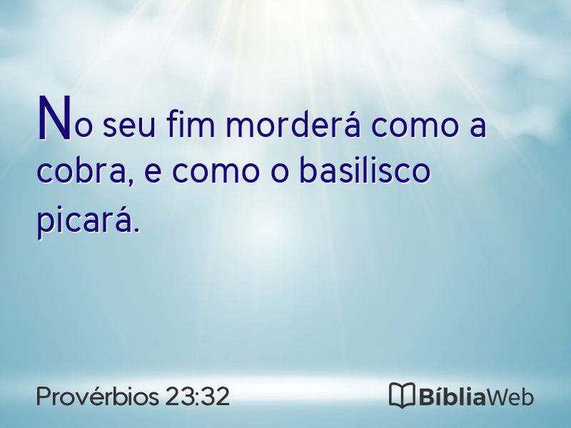 Provérbios 23:32 em imagem para compartilhar