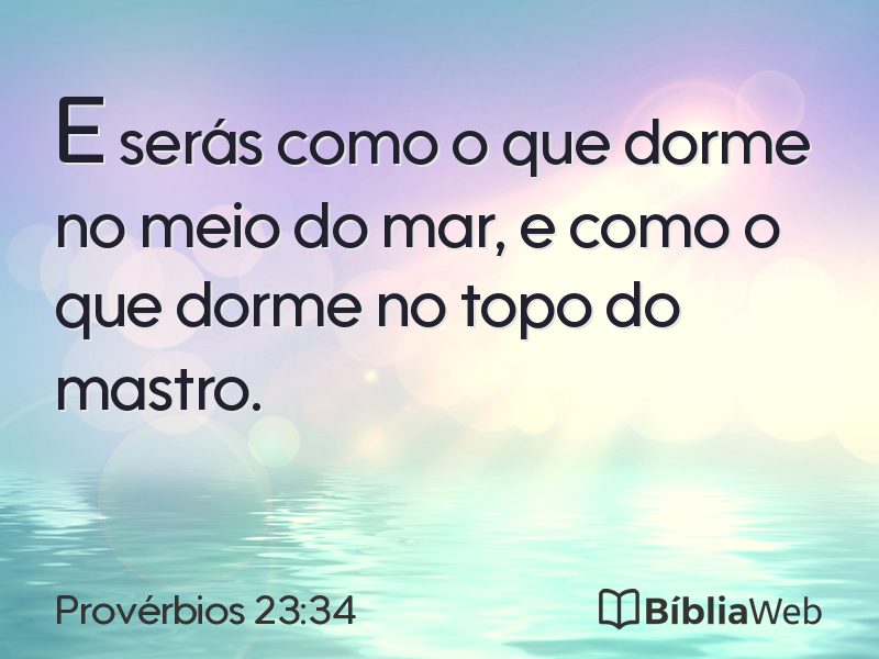 Provérbios 23:34 em imagem para compartilhar