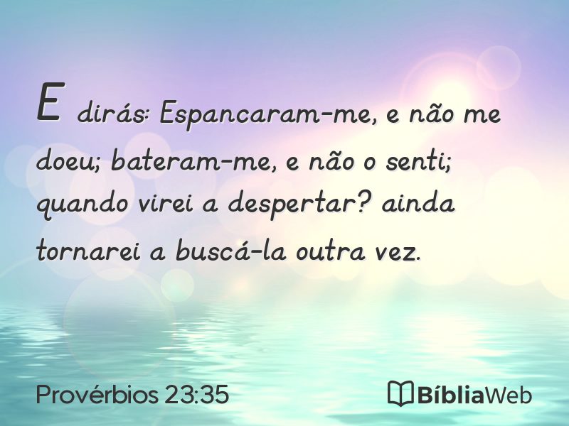 Provérbios 23:35 em imagem para compartilhar