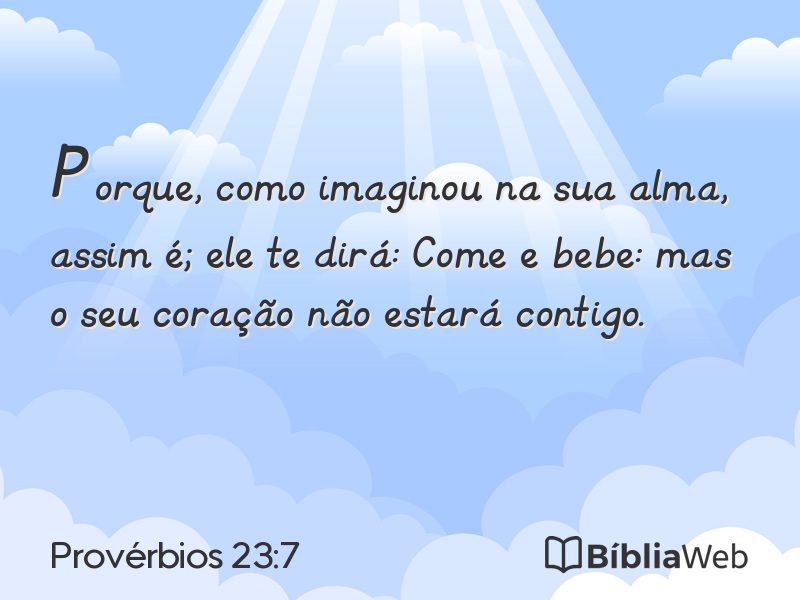 Provérbios 23:7 em imagem para compartilhar