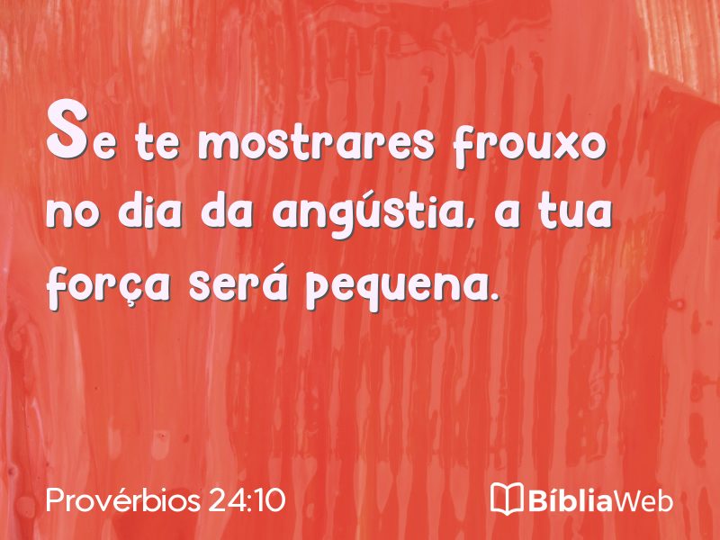 Provérbios 24:10 em imagem para compartilhar