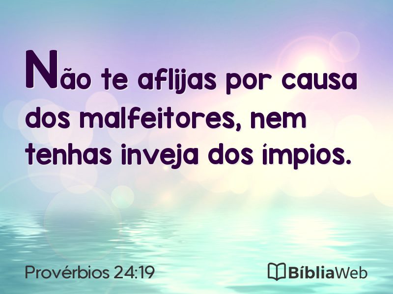Provérbios 24:19 em imagem para compartilhar