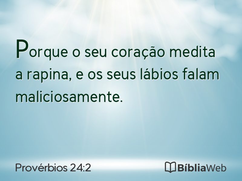 Provérbios 24:2 em imagem para compartilhar