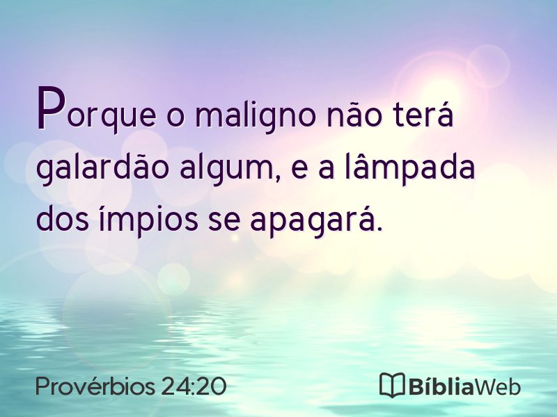Provérbios 24:20 em imagem para compartilhar