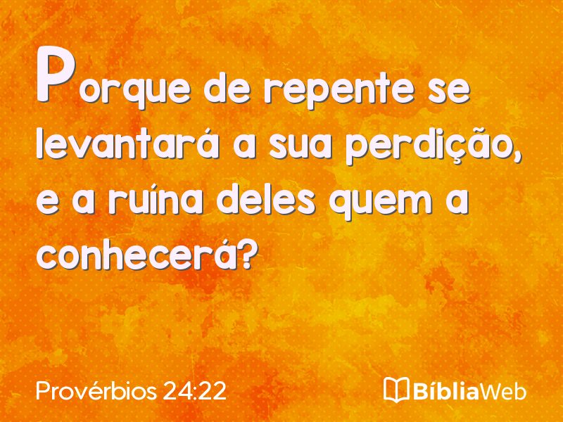 Provérbios 24:22 em imagem para compartilhar