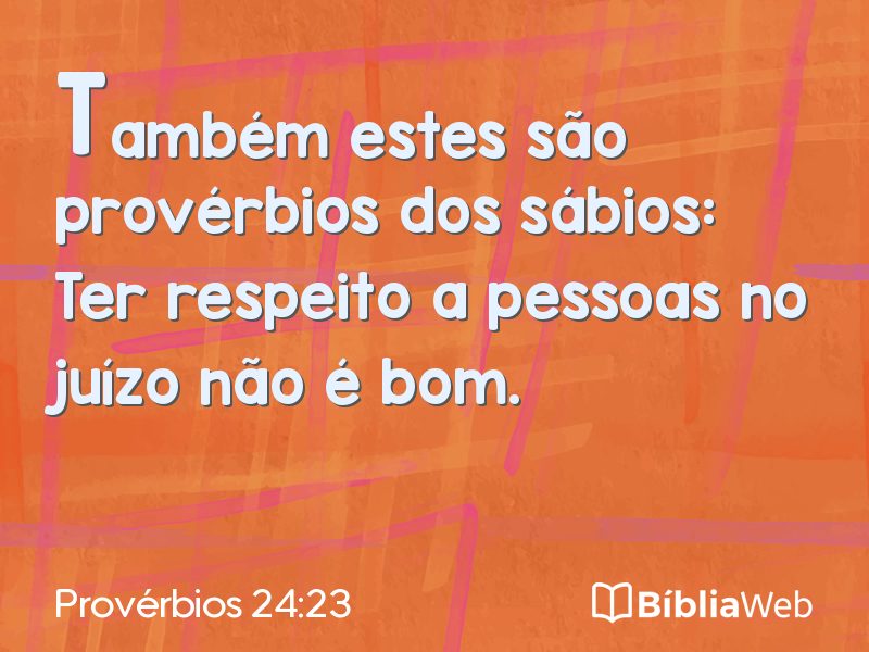 Provérbios 24:23 em imagem para compartilhar