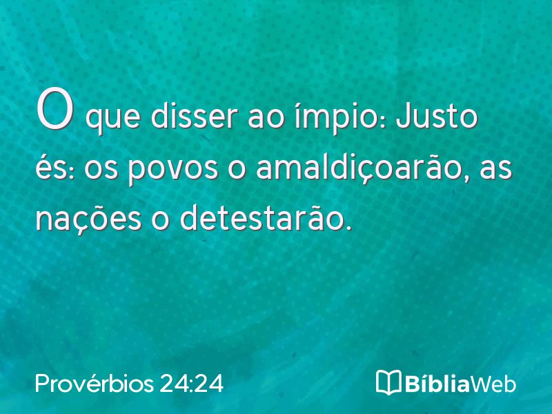 Provérbios 24:24 em imagem para compartilhar
