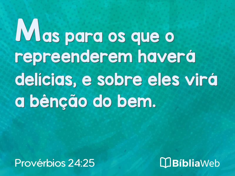 Provérbios 24:25 em imagem para compartilhar